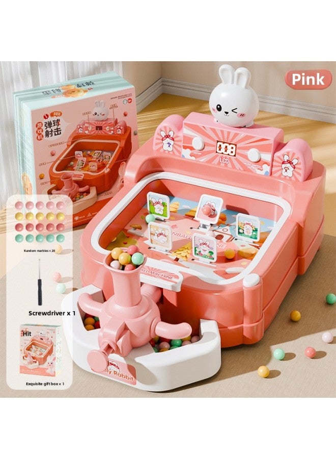 25 children playing marbles game machine concentration training parent-child interactive desktop marbles shooting game